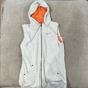Nike Golf Gray and Orange Zip-Up Vest